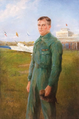 Antique Portrait of a German Aerobatic Champion Wilhem St?r 1893-1977