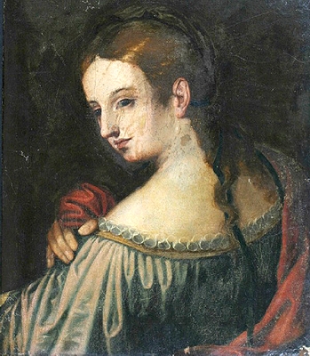 Antique Portrait of an Elegant Lady with earing