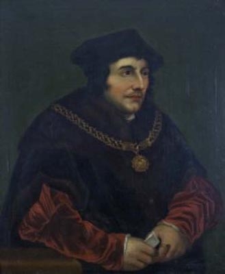 Antique Portrait of Sir Thomas More  1478-1535, Lord Chancellor
