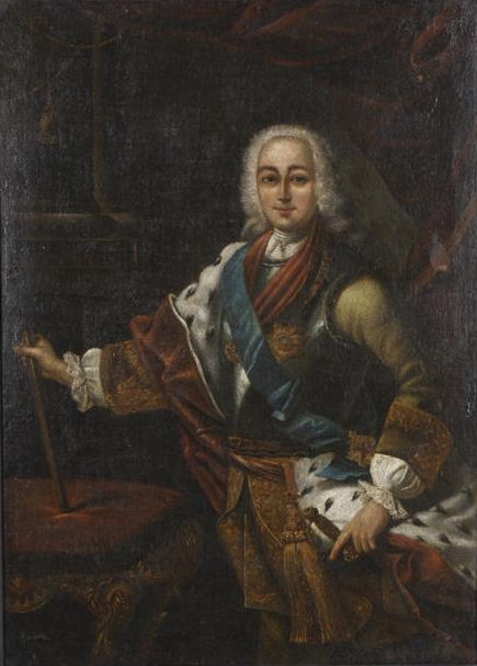 Antique Portrait of the Grand Duke Peter Fredorovich, later Tzar Peter III 1728-1762, Em