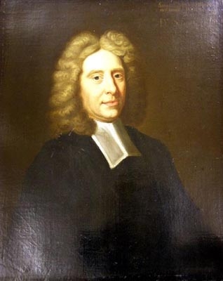 Antique Portrait of The Rev, Samuel Clarke, DD, Metaphysician, theologian, philosopher