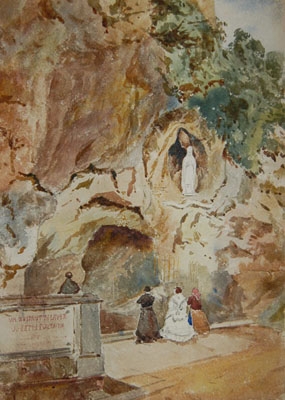 Antique The Grotto of our Lady, Lourdes, France