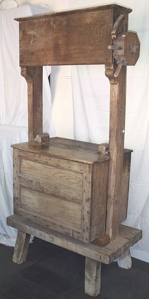 Welsh oak cheese press