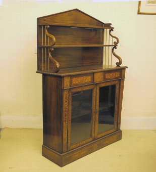 Antique Regency rosewood chiffonier cabinet
