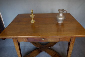 Antique An antique continental walnut table