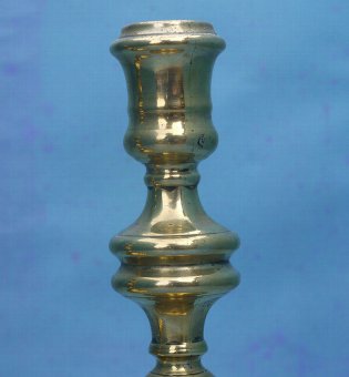 Antique Pair early brass candlesticks