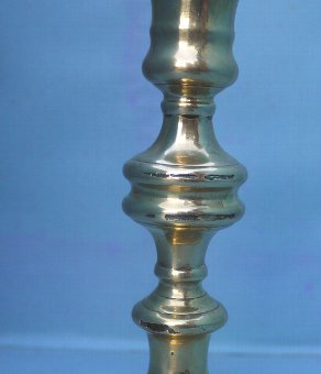 Antique Pair early brass candlesticks