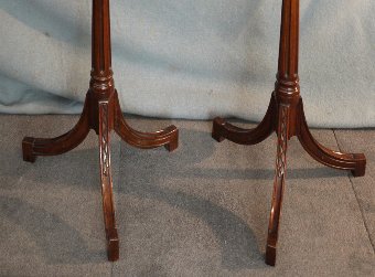 Antique Pair of mahogany jardinere plant stands