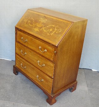 Antique Antique Edwardian mahogany bureau 