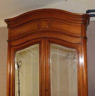 Antique Beautiful Quality Solid Walnut 1940's French 2 door Armoire in Lovely condition