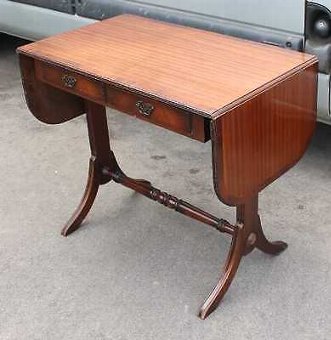 Antique Neat Versatile Mahogany Sofa Table 1960's with Drawers.