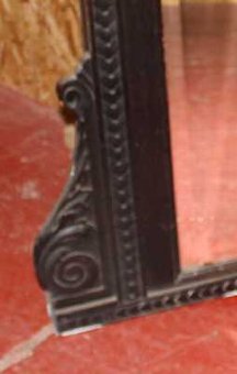 Antique Large Carved Oak framed Mirror 1900's. Wall or Standing.