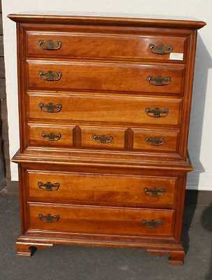 Antique Handsome Large Cherry Wood Chest on Chest with drawers, Great Storage.1960's