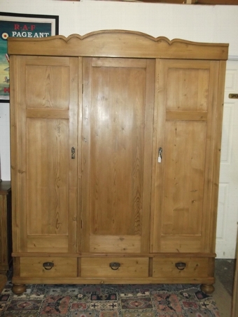 19th c pine knockdown wardrobe