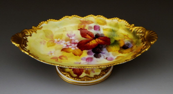Antique Royal Worcester Comport - Blackberries by Kitty Blake