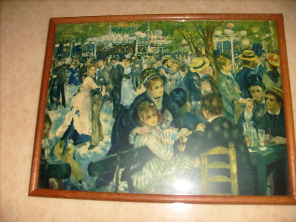 ANTIQUE FRAMED PRINT OF PAINTING BY IMPRESSIONIST ARTIST PIERRE-AUGUSTE RENOIR 1841-1919