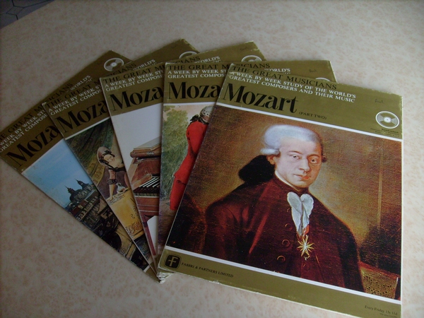 ANTIQUE MOZART 1781-86; LIFE STUDY AND L.P RECORD; BY FABBRI & PARTNERS LIMITED 1965