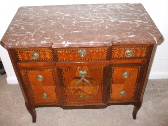 Antique FRENCH MASONIC MARQUETRY COMMODE