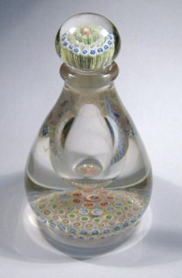 French Millefiori Scent Bottle with Stopper