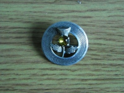 Solid Sterling Silver Scottish brooch