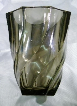 Smoky French Glass Vase