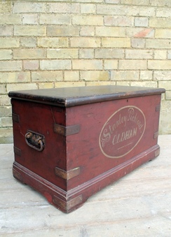 Victorian chest in original paint Stanley Pickford. Oldham
