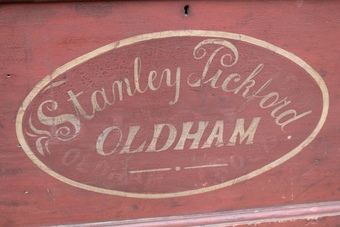 Antique Victorian chest in original paint Stanley Pickford. Oldham
