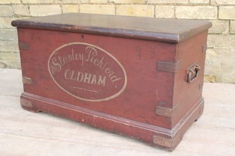 Antique Victorian chest in original paint Stanley Pickford. Oldham