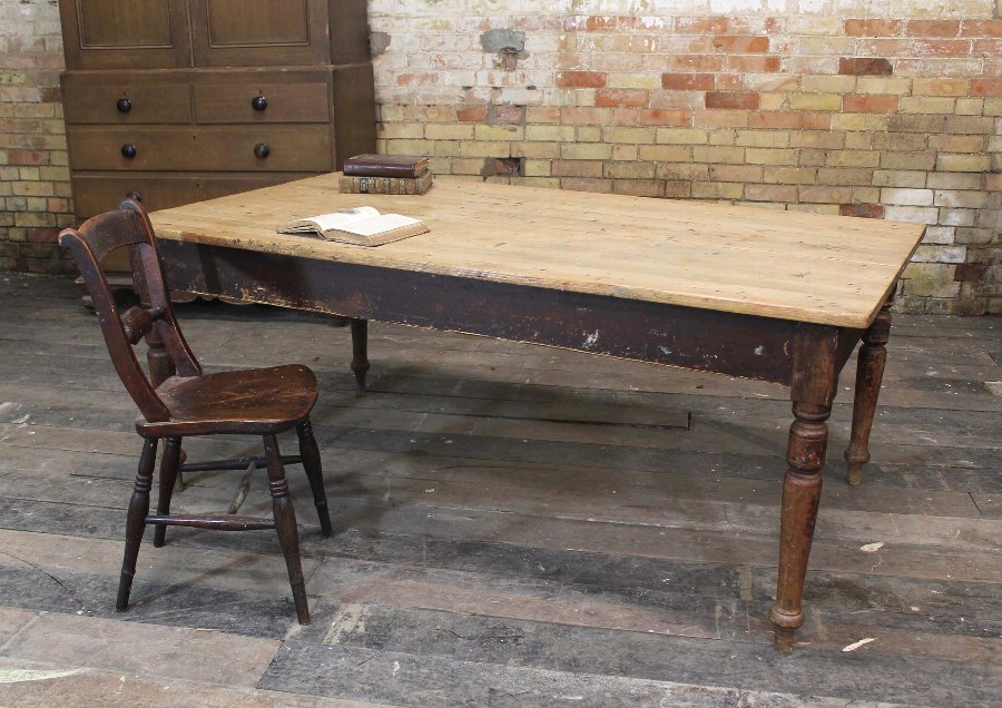 Victorian scrub top table from a Bedfordshire asylum laundry
