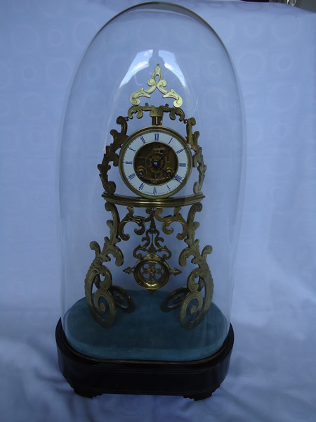 Original Victorian French skeleton clock. 