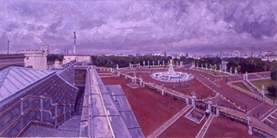 Clive Head English 20th century, study for a view from Buckingham Palace, London 2004 Oil on line...