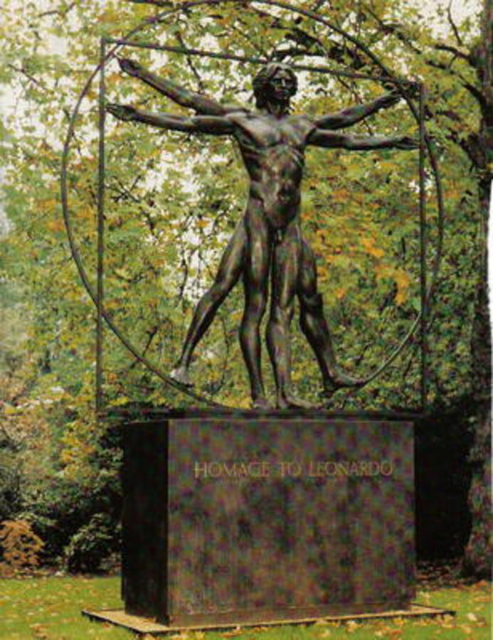 ENZO PLAZZOTTA 'Homage to Leonardo' in Belgrave Square opposite the Italian Institute at No 39