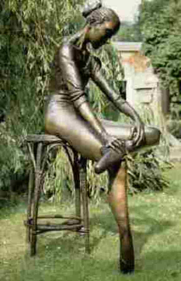 YOUNG DANCER A cast is sited in Broad Court opposite the Opera House  in Covent Garden.