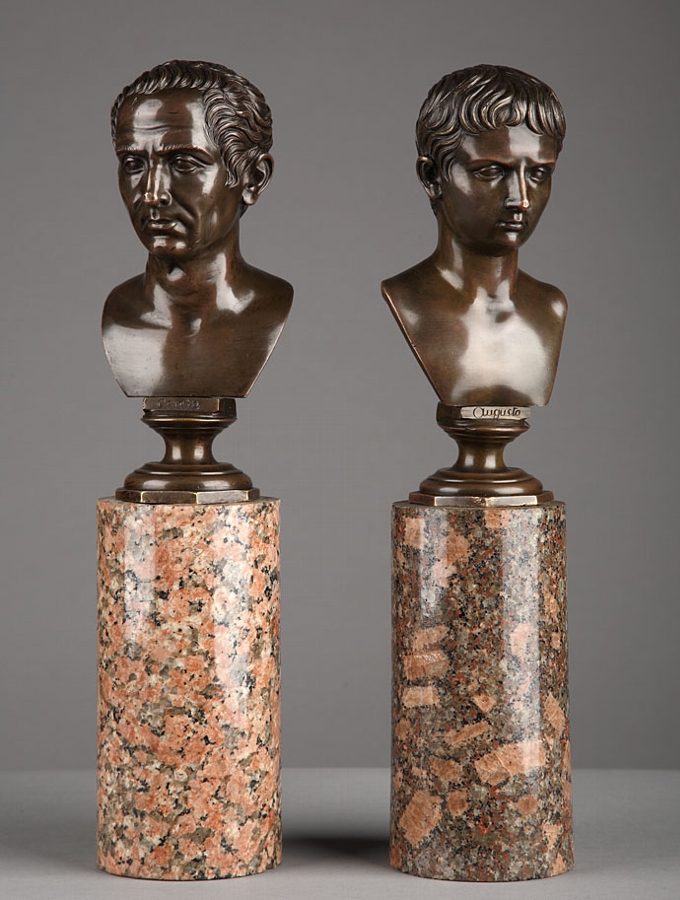 Pair of busts after the Antique