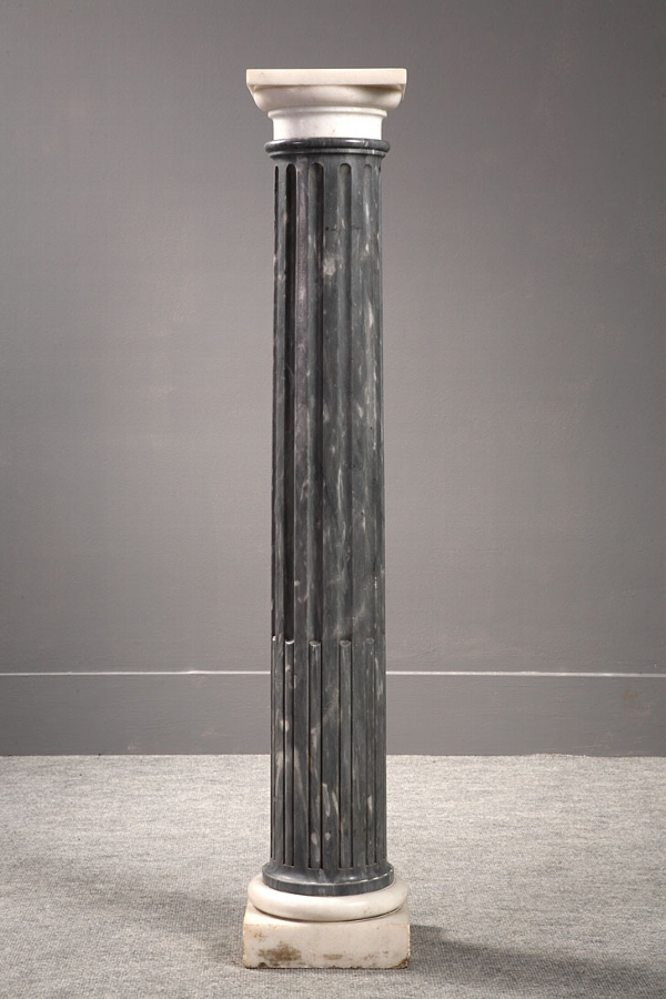 A 19th Century grey fluted marble stand