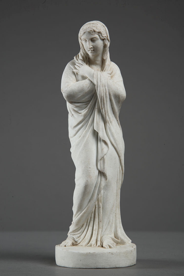 Neo-classical biscuit sculpture of a Madonna