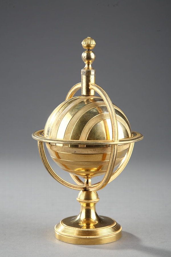 Unusual armillary inkstand probably Russian from Tula manufacture