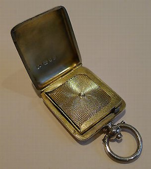 Antique Victorian Sterling Silver Postage Stamp Case - Sovereign Case Action - 1891