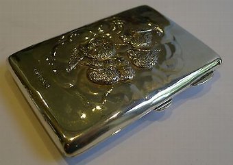 Antique Top-Notch Antique English Sterling Silver Card Case - Reynold's Angels