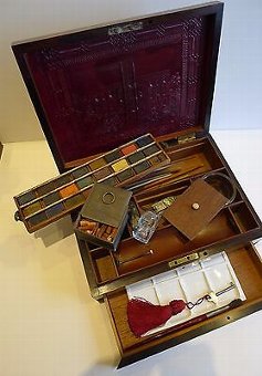 Antique Antique English Artist's Watercolour Box - J. Newman's - c.1830