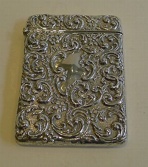 Handsome Antique English Sterling Silver Visiting Card Case - 1905