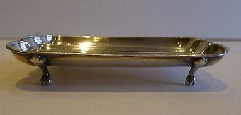 Antique Unusual Sterling Silver Cigar Server / Tray - 1919 by T. Wooley