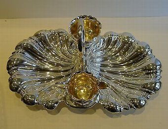 Antique Antique English Silver Plated Strawberry Set by Daniel Arter, c.1895