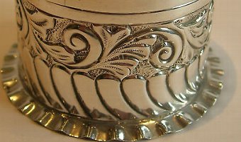Antique Antique English Sterling Silver Cylindrical Box - 1902