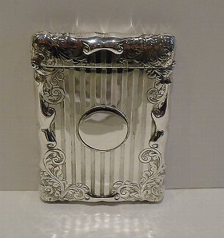 Smart Antique English Sterling Silver Visiting Card Case - 1912