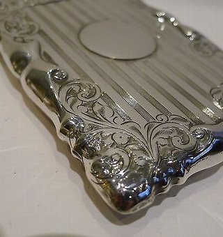 Antique Smart Antique English Sterling Silver Visiting Card Case - 1912