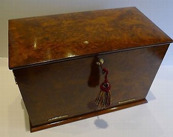 Antique Top-Notch Antique Stationery Cabinet / Writing Box c.1890 by Parkins & Gotto
