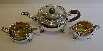 Antique Pretty English Sterling Silver Tea Set - 1925 by Docker & Burn