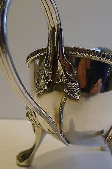 Antique Large Antique English Silver Plated Sauce / Gravy Boat c.1880 - Figural Legs