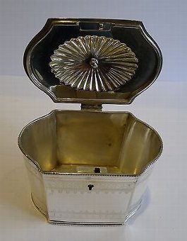Antique Antique English Silver Plated Tea Caddy c.1860